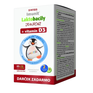 SWISS Imunit Laktobacily Junior + vitamín D3 72 tablet obraz