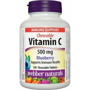 WEBBER NATURALS Vitamín C 500 mg čučoriedka, cmúľacie 120 tabliet obraz