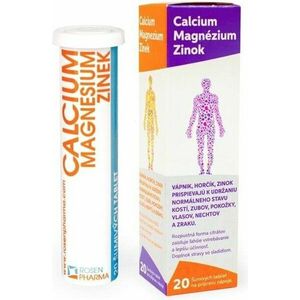 ROSEN PHARMA ZINOK, MAGNESIUM, CALCIUM 20 šumivých tabliet obraz