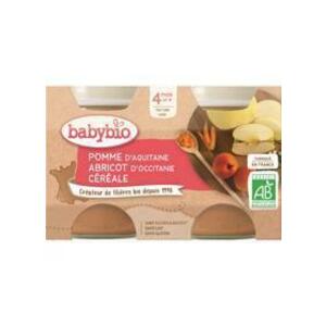 BABYBIO ovocný príkrm jablko marhuľa cereálie 2 x 130 g obraz