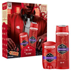 OLD SPICE Rockstar dárková sada s tuhým deodorantem 50 ml a sprchovým gelem 400 ml obraz