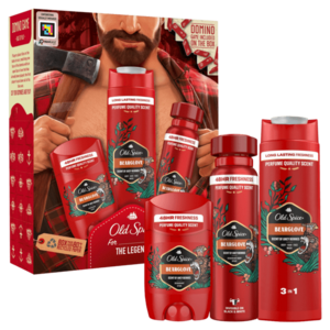 OLD SPICE Bearglove Lumberjack Sada s deodorantem ve spreji 150 ml, tuhým deodorantem 50 ml a sprchovým gelem 250 ml obraz