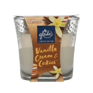 GLADE Vanilia Cream Cookies, Vonná svíčka 112 g obraz