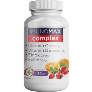 IMUNOMAX Complex C+D3+Zinek+Selén Pharmed New 30 kapslí obraz