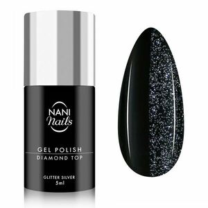 NANI gel lak 5 ml - Diamond Top Glitter Silver obraz