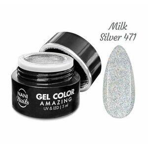 NANI UV gel Amazing Line 5 ml - Milk Silver obraz