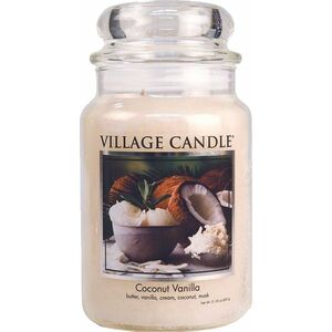 Village Candle Vonná svíčka ve skle Kokos & Vanilka (Coconut & Vanilla) 602 g obraz