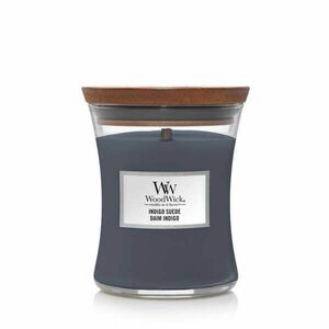 WoodWick Vonná svíčka váza střední Indigo Suede 275 g obraz