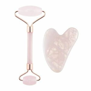 Palsar 7 Masážní váleček a destička Guasha růženín (Rose Quartz Jade Roller & Gua Sha Set) obraz