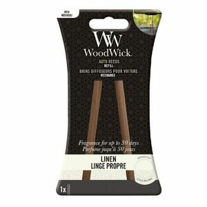 WoodWick Náhradní vonné tyčinky do auta Linen (Auto Reeds Refill) obraz