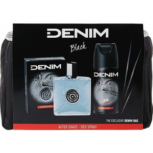 Denim Black - voda po holení 100 ml + deodorant ve spreji 150 ml + taštička obraz