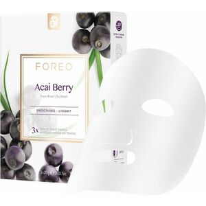 FOREO Vyhlazující plátýnková maska pro zralou pleť Acai Berry (Smoothing Sheet Mask) 3 x 20 g obraz