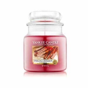 Yankee Candle Vonná svíčka Classic střední Třpytivá skořice (Sparkling Cinnamon) 411 g obraz