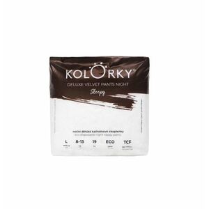 KOLORKY DELUXE VELVET PANTS Night Sleepy vel. L 8-13 kg kalhotkové eko plenky 19 ks obraz