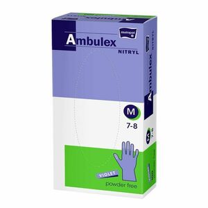 Ambulex Nitryl Rukavice nepudrované violet vel. M 100 ks obraz