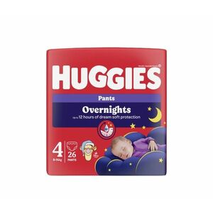 Huggies Overnights Pants 4 9-14 kg dětské pleny 26 ks obraz