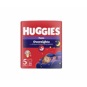 Huggies Overnights Pants 5 12-17 kg dětské pleny 24 ks obraz