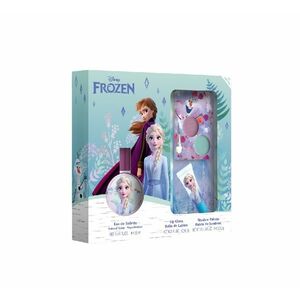 Disney Frozen II Toaletní voda 30 ml s očními stíny a leskem na rty dárkový set obraz