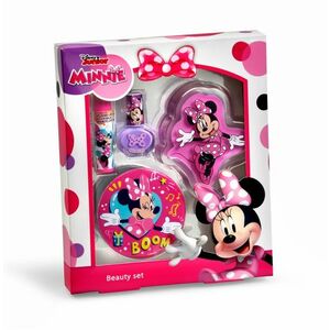 Disney Minnie Beauty Balzám na rty a lak na nehty dárkový set se zrcadlem obraz