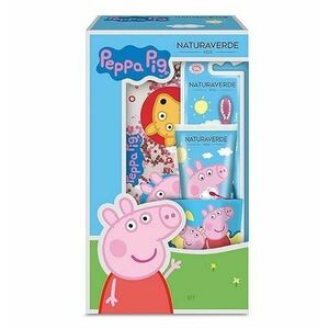 Peppa Pig Zubní kartáček s pastou dárkový set se skleničkou a taštičkou obraz