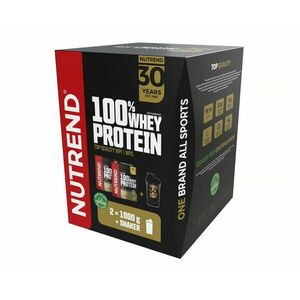 Nutrend 100% Whey Protein čokoláda + vanilka dárkové balení 2x1000 g + shaker obraz