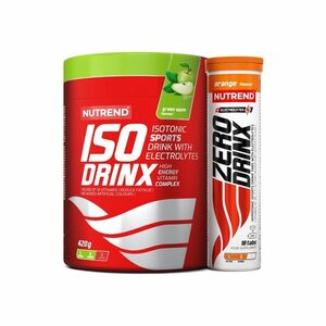 Nutrend Isodrinx 420 g zelené jablko + Zerodrinx Tabs 18 tablet pomeranč obraz