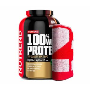 Nutrend 100% Whey Protein čokoláda + lískový ořech dárková sada 2250 g + ručník obraz