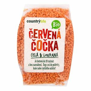 Country Life Čočka červená BIO celá loupaná 500 g obraz