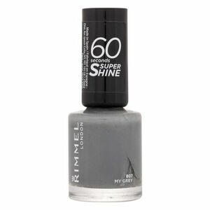 RIMMEL LONDON 60 Seconds Lak na nehty Super Shine 807 My Grey 8 ml obraz