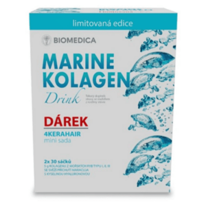 BIOMEDICA Marine kolagen drink 2 x 30 sáčků + DÁREK 4Kerahair mini sada obraz