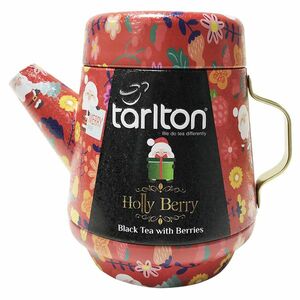 TARLTON Tea pot Holly berry černý sypaný čaj v plechové konvici 100 g obraz