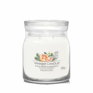 YANKEE CANDLE Signature Vonná svíčka střední 2 knoty White Spruce & Grapefruit 368 g obraz