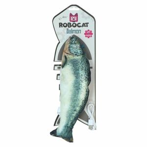 ROBOCAT Fish Salmon madnip USB hračka pro kočky 30 cm obraz