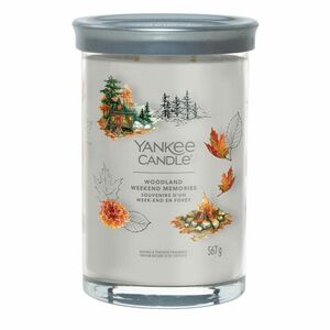 YANKEE CANDLE Signature 2 knoty Woodland Weekend Memories tumbler 567g obraz