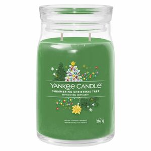 YANKEE CANDLE Signature Vonná svíčka velká 2 knoty Shimmering Christmas Tree 567 g obraz