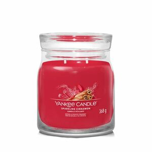 YANKEE CANDLE Signature Vonná svíčka střední 2 knoty Sparkling Cinnamon 368 g obraz