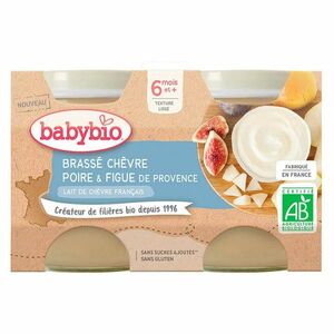 BABYBIO Brassé z kozího mléka hruška fík 2x130 g obraz