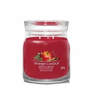 YANKEE CANDLE Signature Vonná svíčka střední 2 knoty Red Apple Wreath 368 g obraz