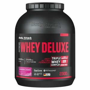 BODY ATTACK Extreme whey deluxe syrovátkový koncentrát třešeň 2300 g obraz