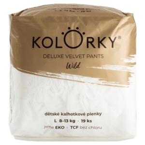 KOLORKY DELUXE VELVET PANTS Jednorázové kalhotkové EKO plenky wild L (8-13 kg) 19 kusů obraz