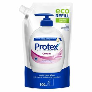 PROTEX Cream tekuté mýdlo s přirozenou antibakteriální ochranou náhradní náplň 500 ml obraz