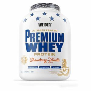 WEIDER Premium whey syrovátkový protein jahoda a vanilka 2300 g obraz