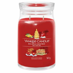 YANKEE CANDLE Signature 2 knoty Big Apple Christmas sklo 567 g obraz