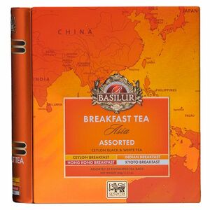 BASILUR Asian breakfast tea book assorted černý čaj 32 sáčků obraz