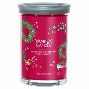 YANKEE CANDLE Signature Tumbler velký Sparkling Winterberry 567 g obraz