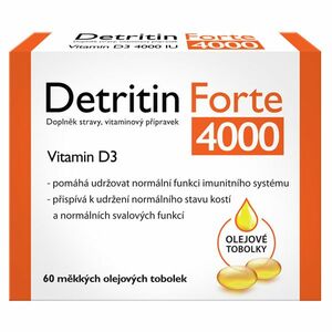 DETRITIN Forte vitamin D3 4000 IU 60 měkkých tobolek obraz