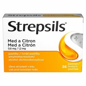 STREPSILS Med a citron 0, 6 mg 36 pastilek obraz