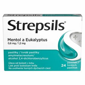 STREPSILS Mentol a Eukalyptus 24 pastilek obraz