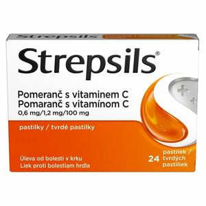 STREPSILS Pomeranč s vitamínem C 24 pastilek obraz