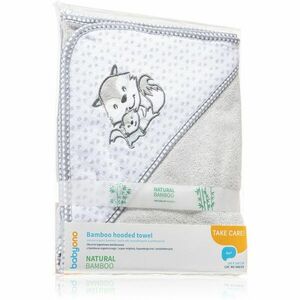 BabyOno Towel Bamboo osuška s kapucí z bambusu Grey 100x100 cm obraz